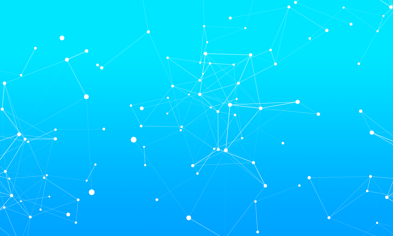 A blue background